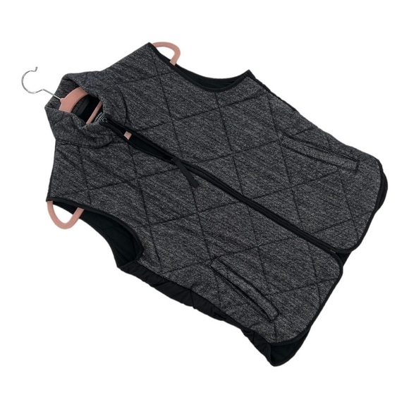 J. Crew Navy/Black Herringbone Quilted Vest, Womens Size XS - Picture 6 of 12